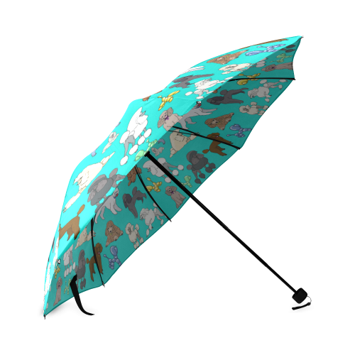 poodle umbrela aqua Foldable Umbrella (Model U01)