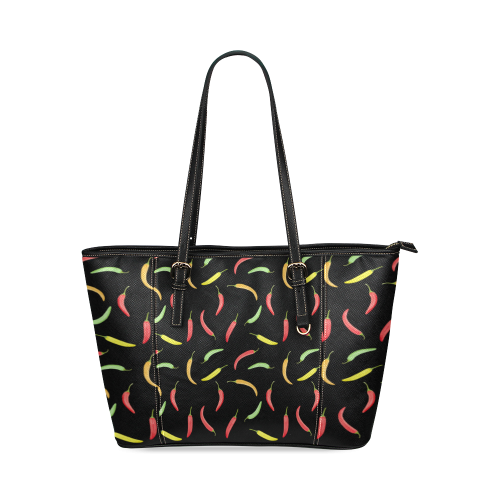 Chilli Peppar Leather Tote Bag/Small (Model 1640)