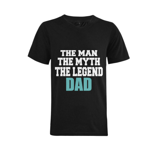 the man the myth the legend DAD Men's V-Neck T-shirt  Big Size(USA Size) (Model T10)