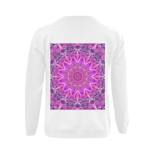 Lavender Lace Abstract Pink Light Love Lattice Gildan Crewneck Sweatshirt(NEW) (Model H01)