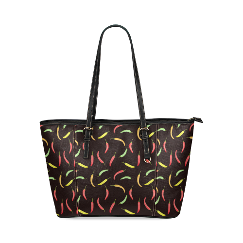 Chilli Peppar Leather Tote Bag/Large (Model 1640)