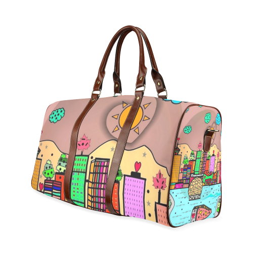 Vancouver Popart by Nico Bielow Waterproof Travel Bag/Small (Model 1639)