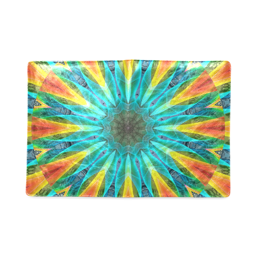 Aqua Gold Joy to the World Flowers, Zen Rainbow Custom NoteBook B5