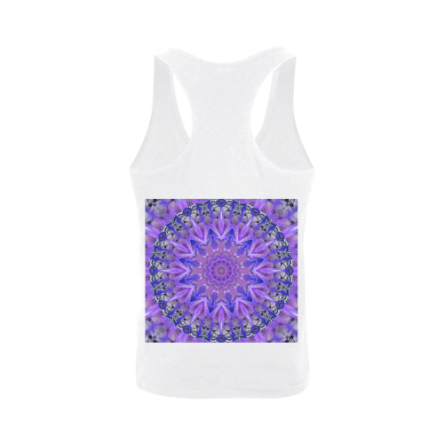 Abstract Plum Ice Crystal Palace Lattice Lace Plus-size Men's I-shaped Tank Top (Model T32)