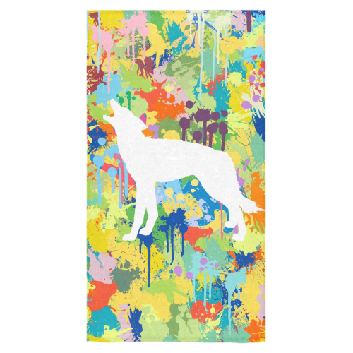 Free Wolf Colorful Splash Bath Towel 30"x56"