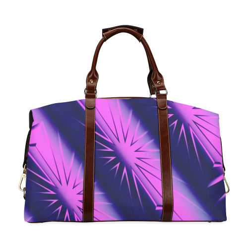 Purple and Blue Starburst Abstract Classic Travel Bag (Model 1643)