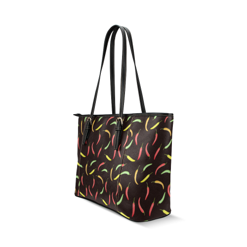 Chilli Peppar Leather Tote Bag/Large (Model 1640)