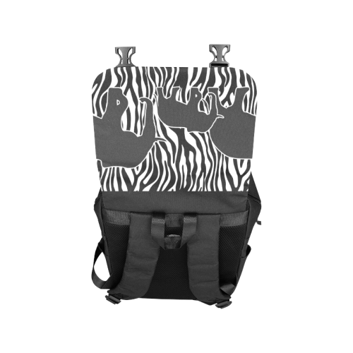 ELEPHANTS to ZEBRA stripes black & white Casual Shoulders Backpack (Model 1623)