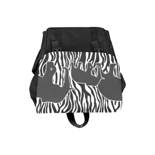 ELEPHANTS to ZEBRA stripes black & white Casual Shoulders Backpack (Model 1623)