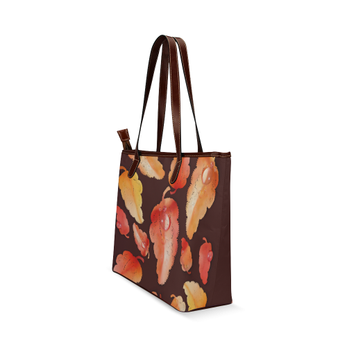 Red- orange leaves Shoulder Tote Bag (Model 1646)