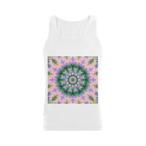 Rose Pink Green Explosion of Flowers Mandala