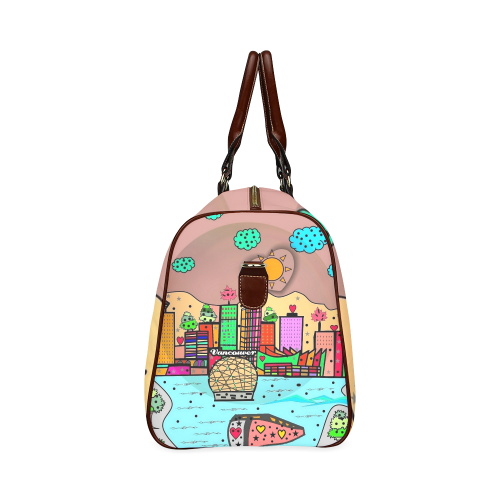 Vancouver Popart by Nico Bielow Waterproof Travel Bag/Small (Model 1639)