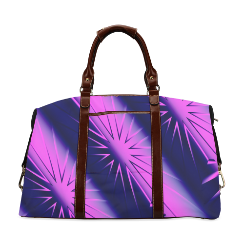 Purple and Blue Starburst Abstract Classic Travel Bag (Model 1643)