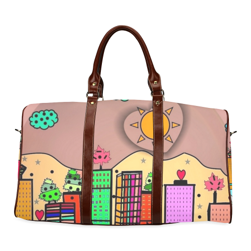 Vancouver Popart by Nico Bielow Waterproof Travel Bag/Small (Model 1639)