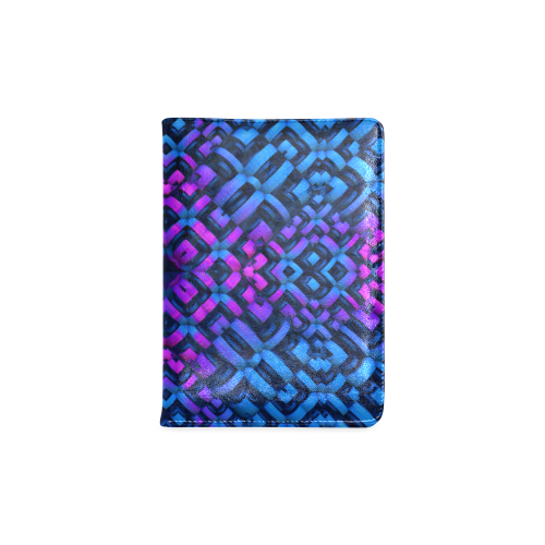 3-D Pattern in Neon Blue, Pink, and Black Custom NoteBook A5