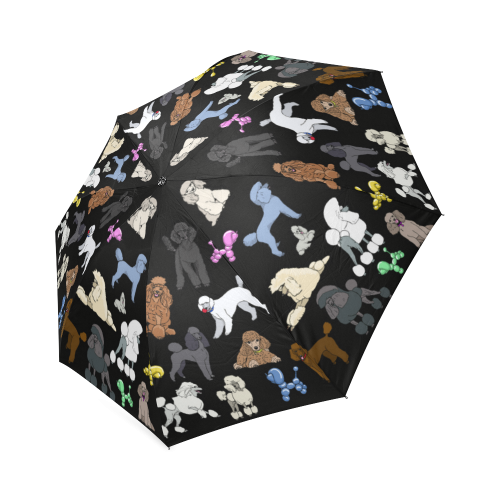 poodle umbrella black Foldable Umbrella (Model U01)