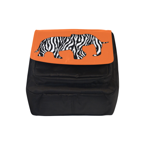 ZEBRAPHANT Elephant with Zebra Stripes black white Crossbody Nylon Bags (Model 1633)