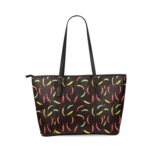 Chilli Peppar Leather Tote Bag/Large (Model 1640)