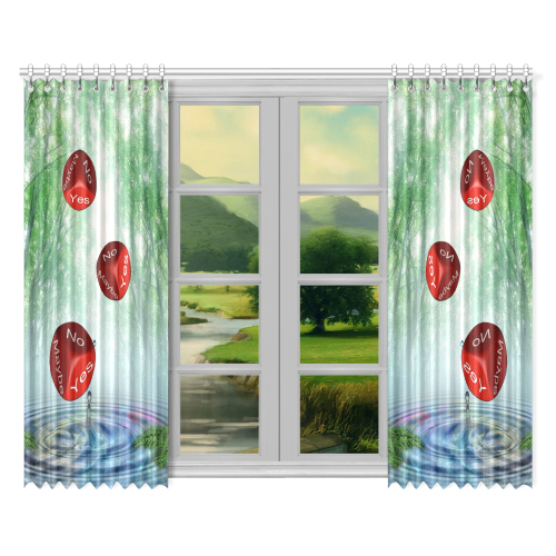 Book title: No Problem – Liesel Teversham Window Curtain 52"x84"(Two Pieces)