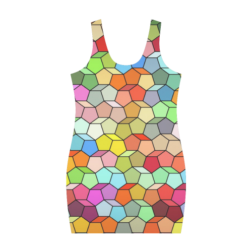 Colorful Polygon Pattern Medea Vest Dress (Model D06)