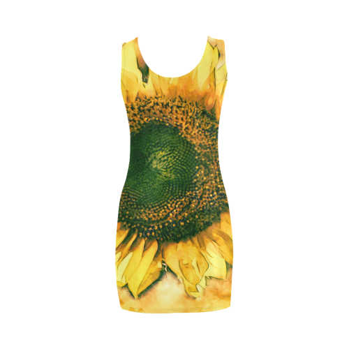 Painting Sunflower - Life is in full bloom Medea Vest Dress (Model D06)