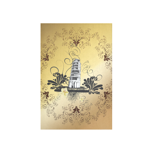 The leaning tower of Pisa Cotton Linen Wall Tapestry 40"x 60"