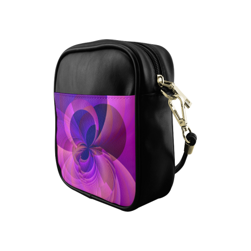 Abstract Infinity in Blue and Purple Sling Bag (Model 1627)