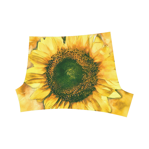 Painting Sunflower - Life is in full bloom Briseis Skinny Shorts (Model L04)