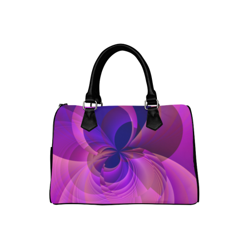 Abstract Infinity in Purple and Blue Boston Handbag (Model 1621)