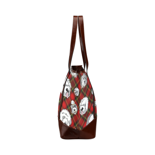 red plaid sheepies Tote Handbag (Model 1642)