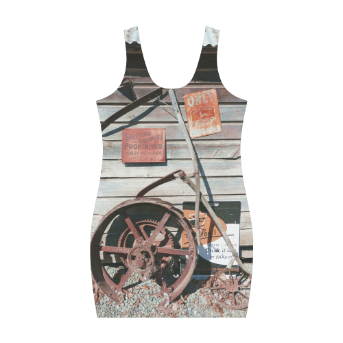 Spitting on sidewalks prohibited Medea Vest Dress (Model D06)