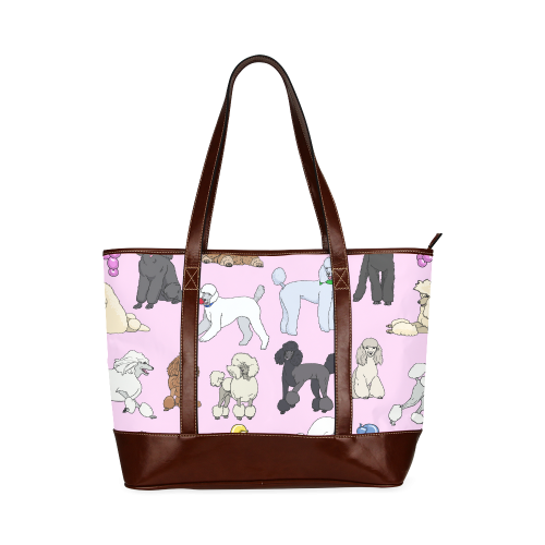 poodles pink Tote Handbag (Model 1642)