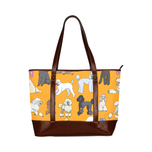 poodles orange Tote Handbag (Model 1642)