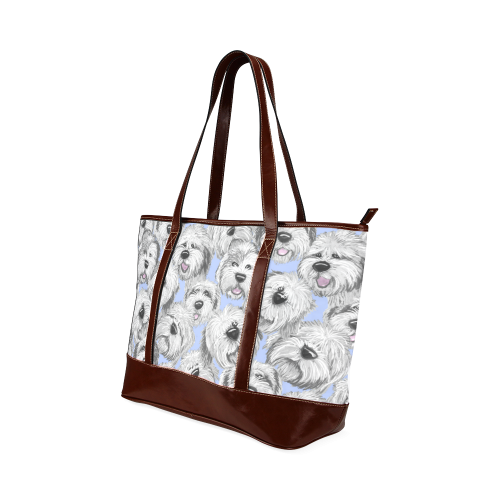 OES heads light blue Tote Handbag (Model 1642)