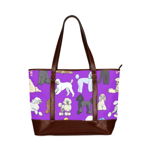 poodles purple Tote Handbag (Model 1642)