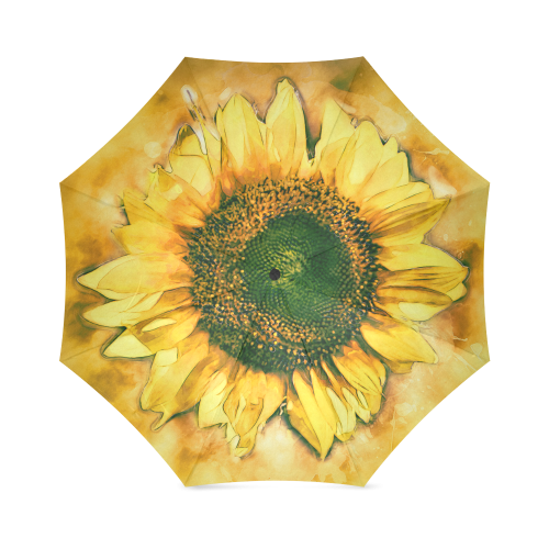 Painting Sunflower - Life is in full bloom Foldable Umbrella (Model U01)