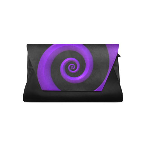 Purple/Black Spiral Clutch Bag (Model 1630)