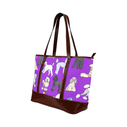 poodles purple Tote Handbag (Model 1642)