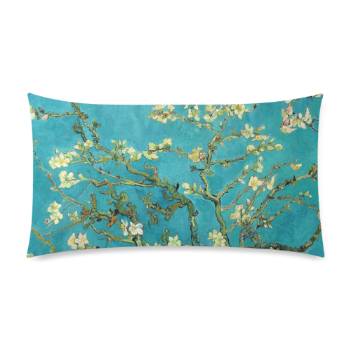 Vincent Van Gogh Blossoming Almond Tree Floral Art Rectangle Pillow Case 20"x36"(Twin Sides)