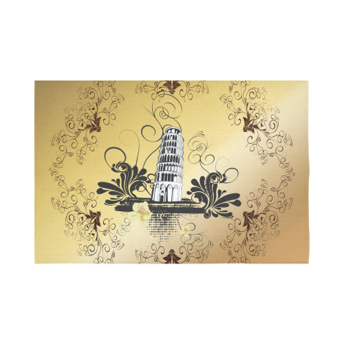 The leaning tower of Pisa Cotton Linen Wall Tapestry 90"x 60"