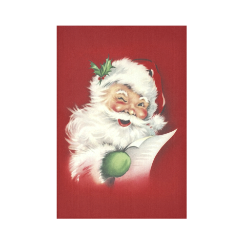 A beautiful vintage santa claus Cotton Linen Wall Tapestry 60"x 90"