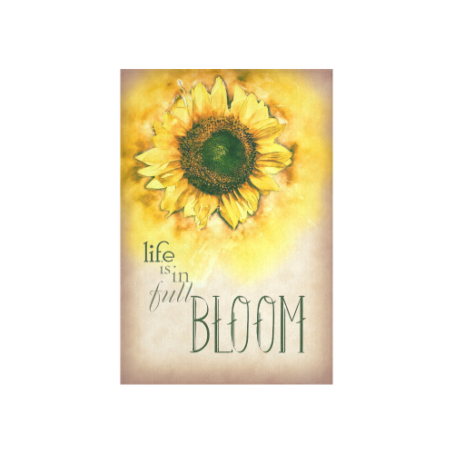 Painting Sunflower - Life is in full bloom Cotton Linen Wall Tapestry 40"x 60"