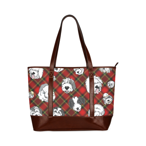 red plaid sheepies Tote Handbag (Model 1642)