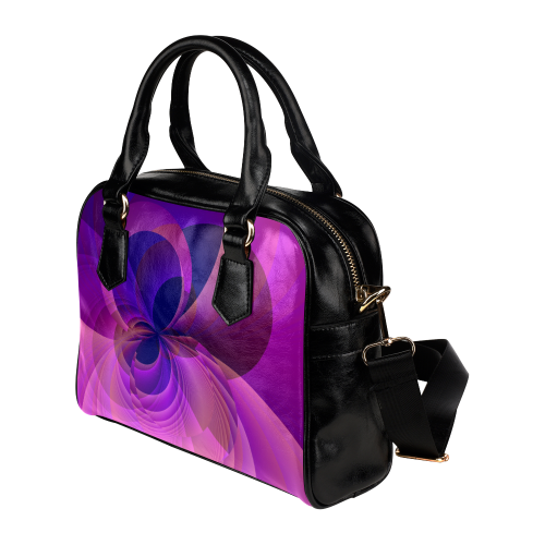 Abstract Infinity in Blue and Purple Shoulder Handbag (Model 1634)