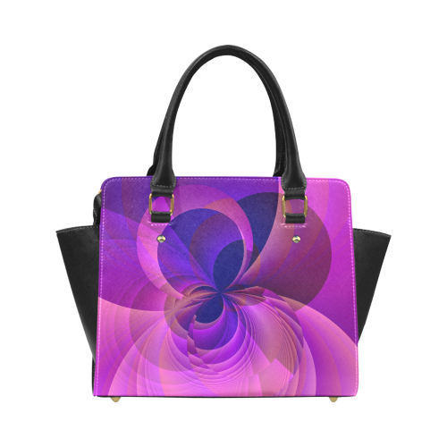 Abstract Infinity in Blue and Purple Classic Shoulder Handbag (Model 1653)