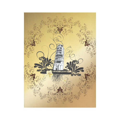 The leaning tower of Pisa Cotton Linen Wall Tapestry 60"x 80"