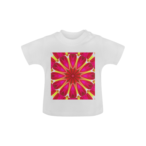 Cherry Daffodil Abstract Modern Pink Flowers Zen Baby Classic T-Shirt (Model T30)