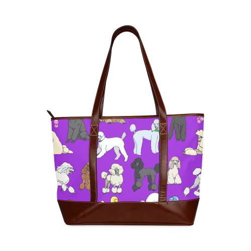 poodles purple Tote Handbag (Model 1642)