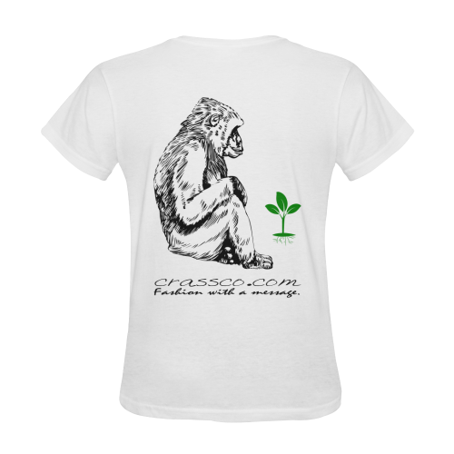 GORILLA WITH PLANTS Sunny Women's T-shirt (Model T05)