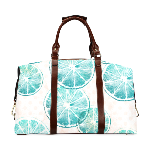 Turquoise Citrus Classic Travel Bag (Model 1643)